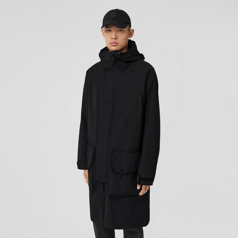 Logo Print Technical Cotton Parka 7