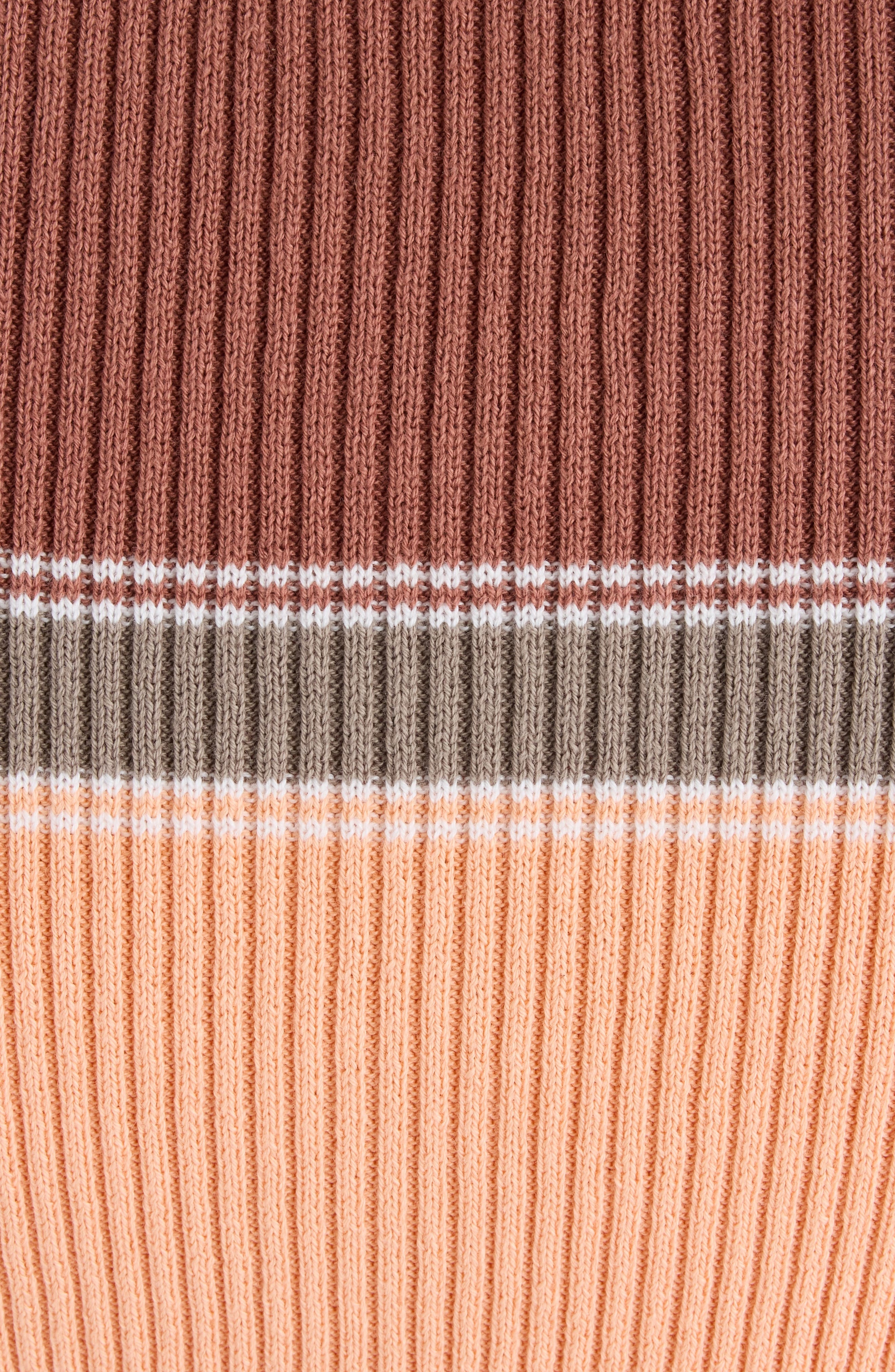 Chloé Stripe Cotton Rib Top in Orange Multi at Nordstrom - 6