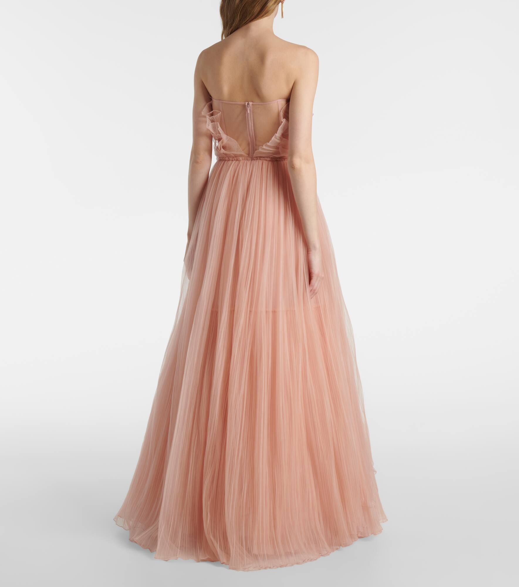 Marinel plissé tulle gown - 3