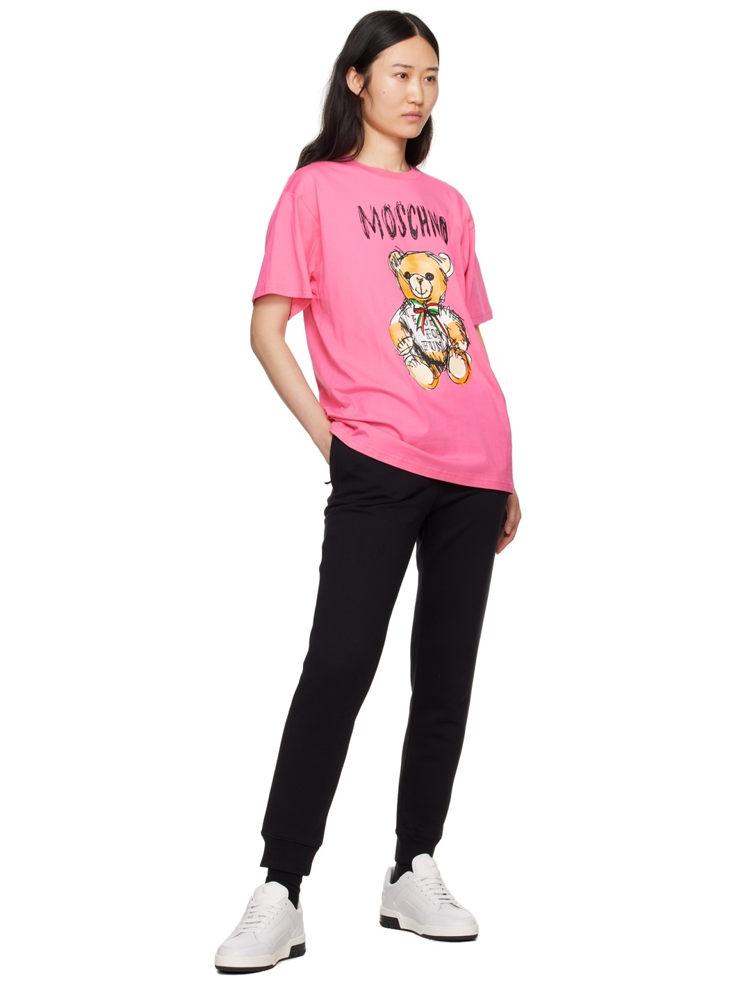 Moschino Black Puzzle Bobble Lounge Pants | REVERSIBLE