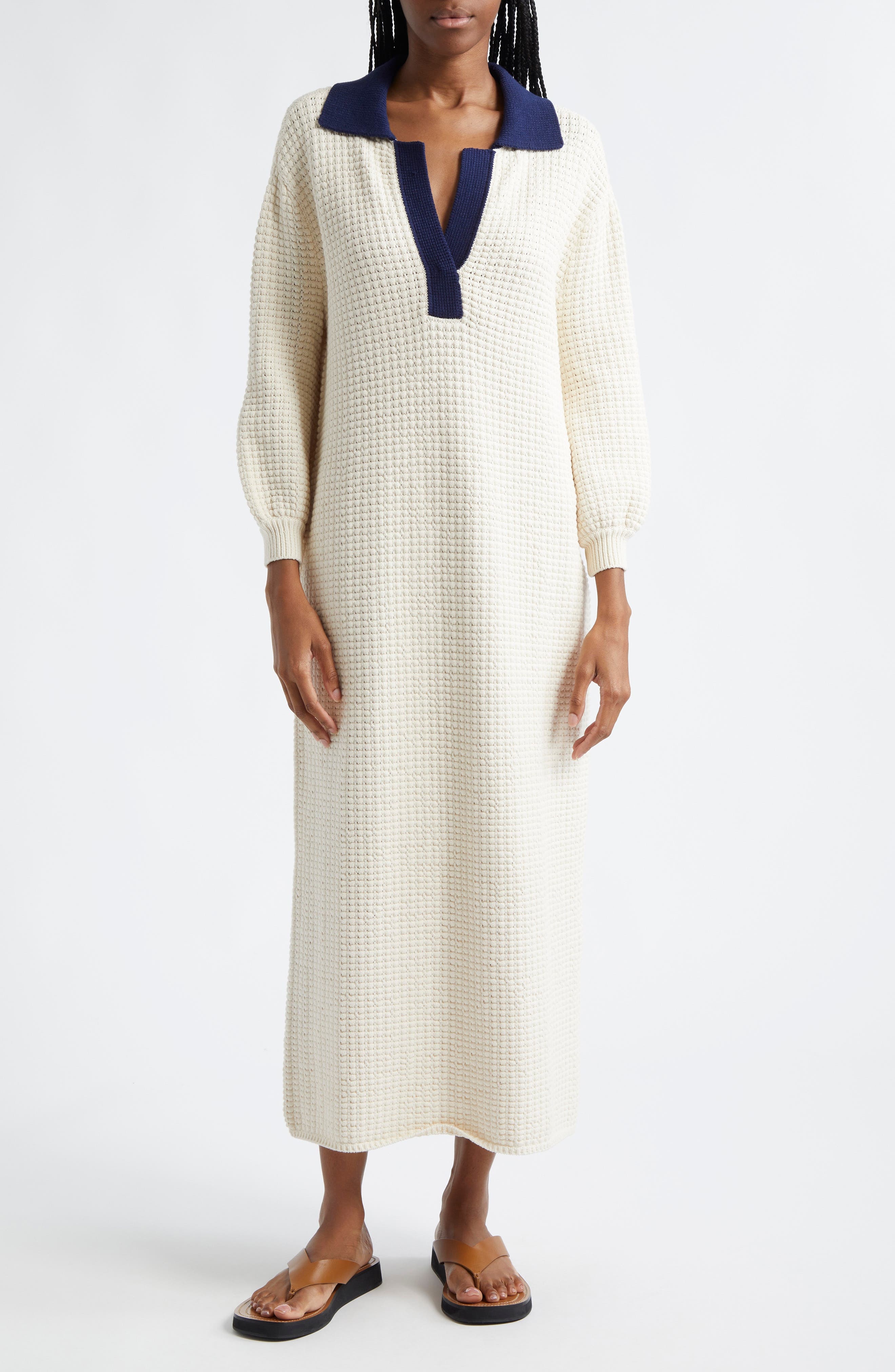 STAUD Altea Dress in Ivory/Navy at Nordstrom - 1