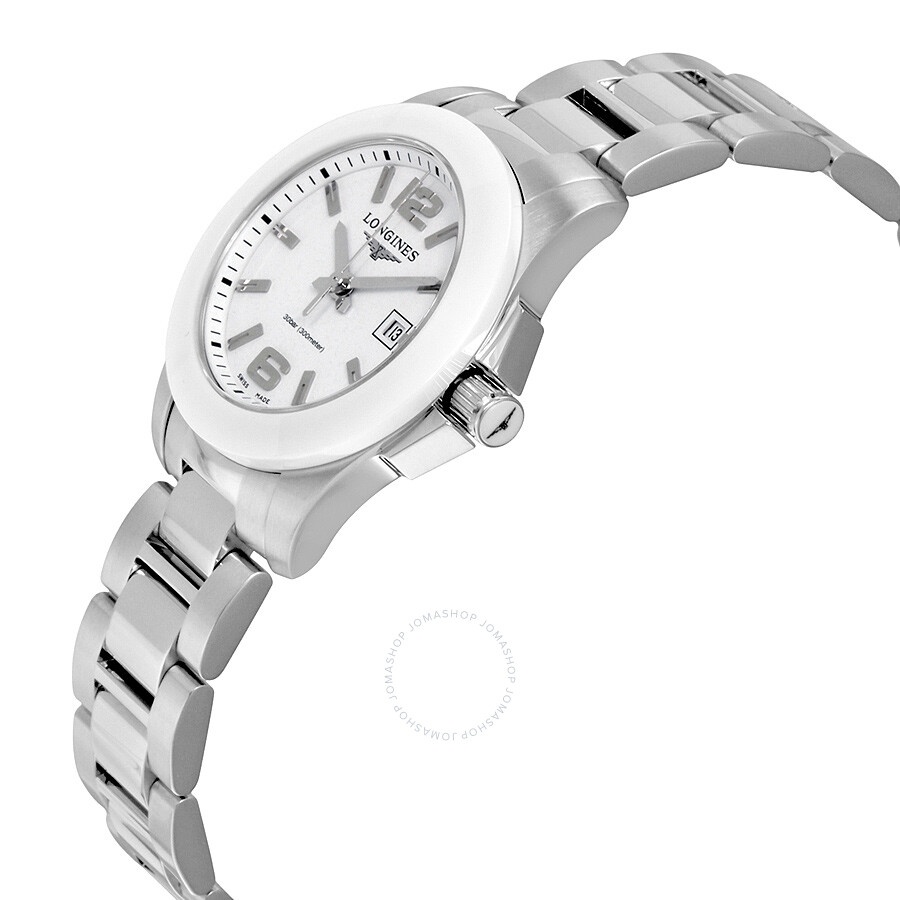 Longines Conquest White Dial Stainless Steel Ladies Watch L3.257.4.16.6 - 2