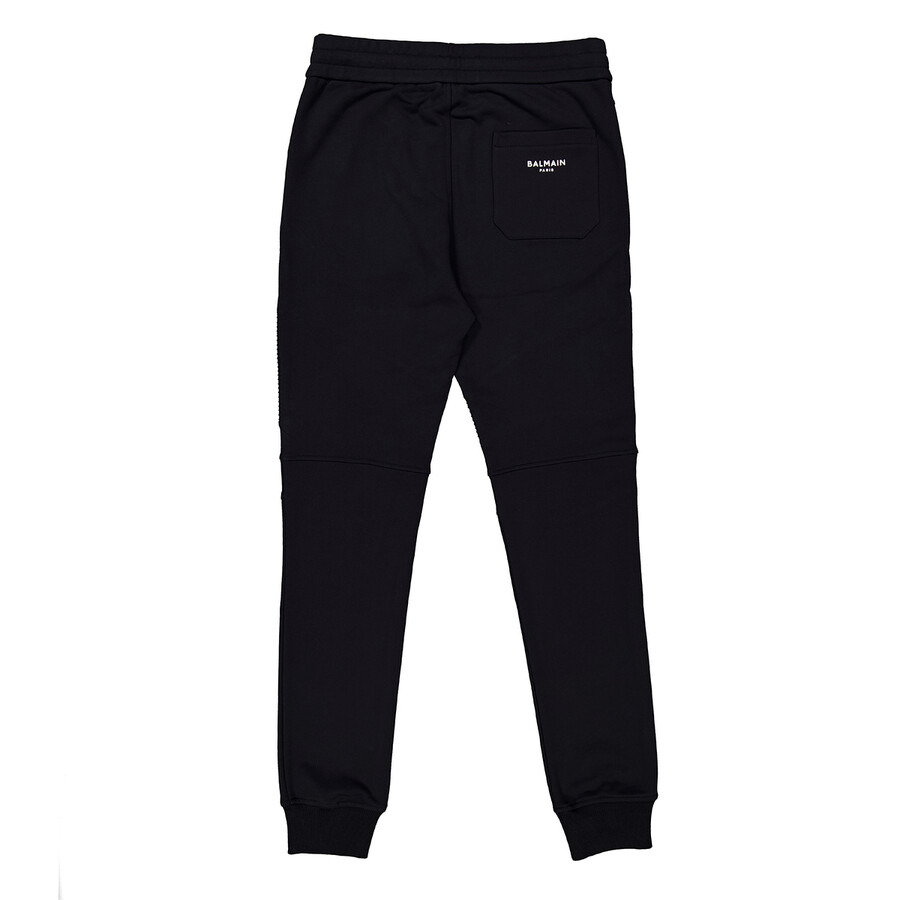 Balmain Flocked Logo Print Joggers - 7