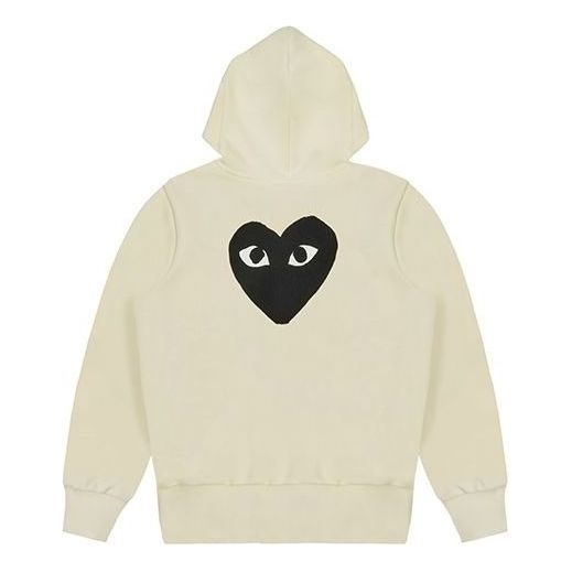(WMNS) COMME des GARCONS PLAY Zip Hoodie Big Black Heart 'Beige' AZ-T253-051-3 - 2