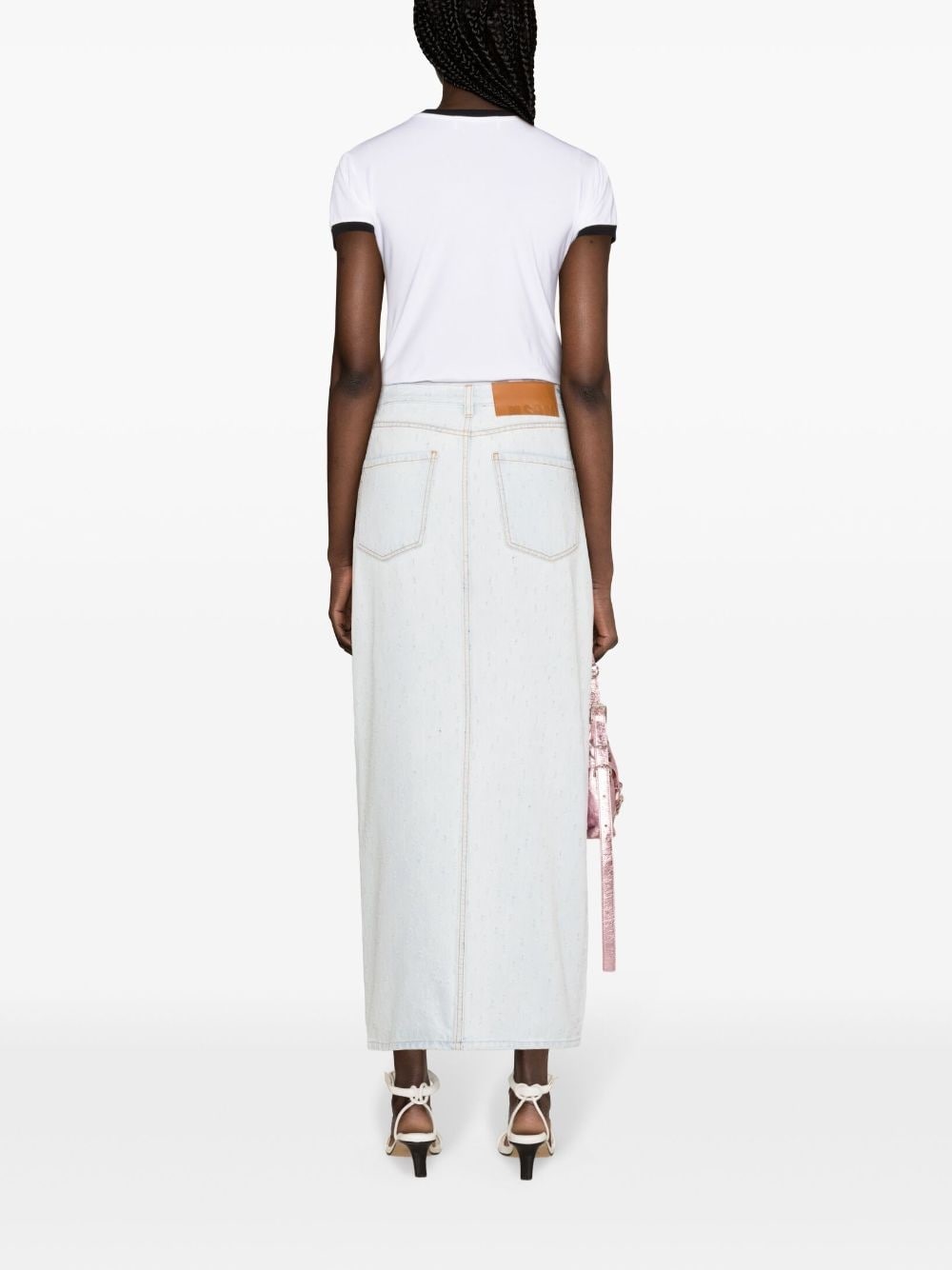 distressed maxi skirt - 4