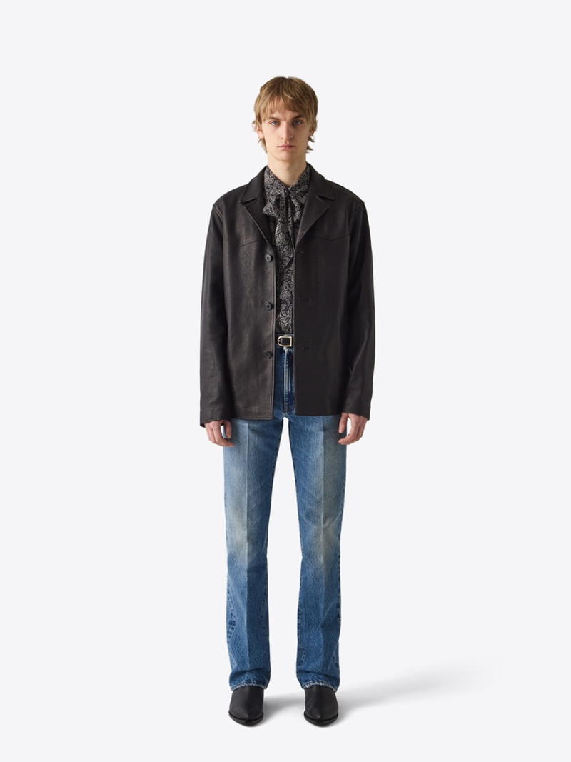 BLK DNM LEATHER JACKET 75 BLACK outlook