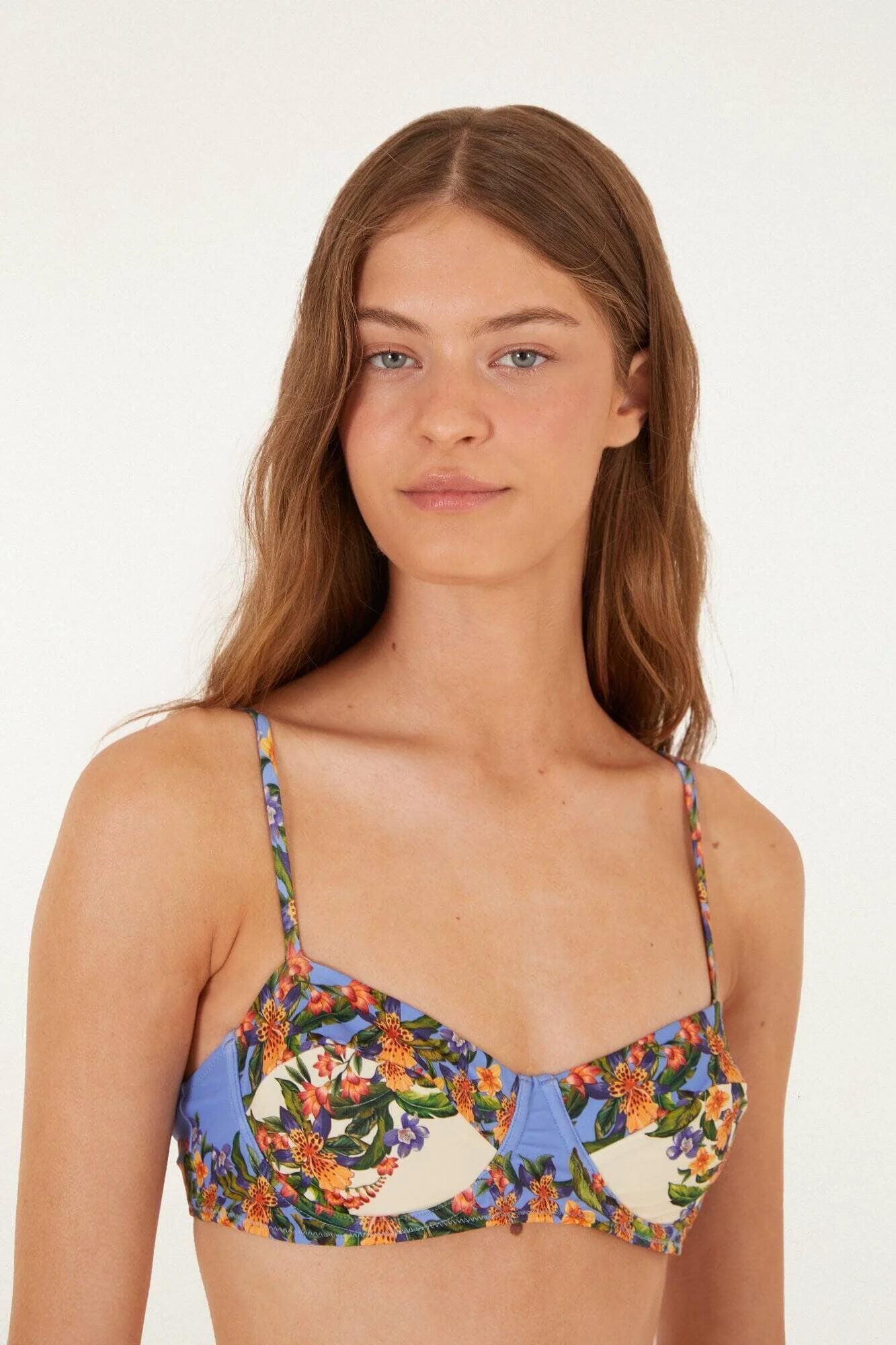 Light Blush Hilo Stripes Underwire Bikini Top - 1