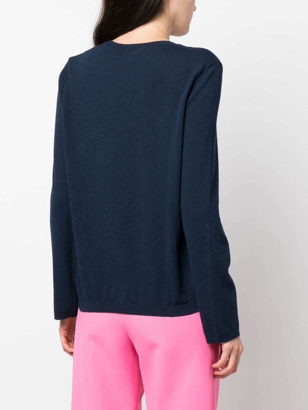 logo-embroidered cotton jumper - 4