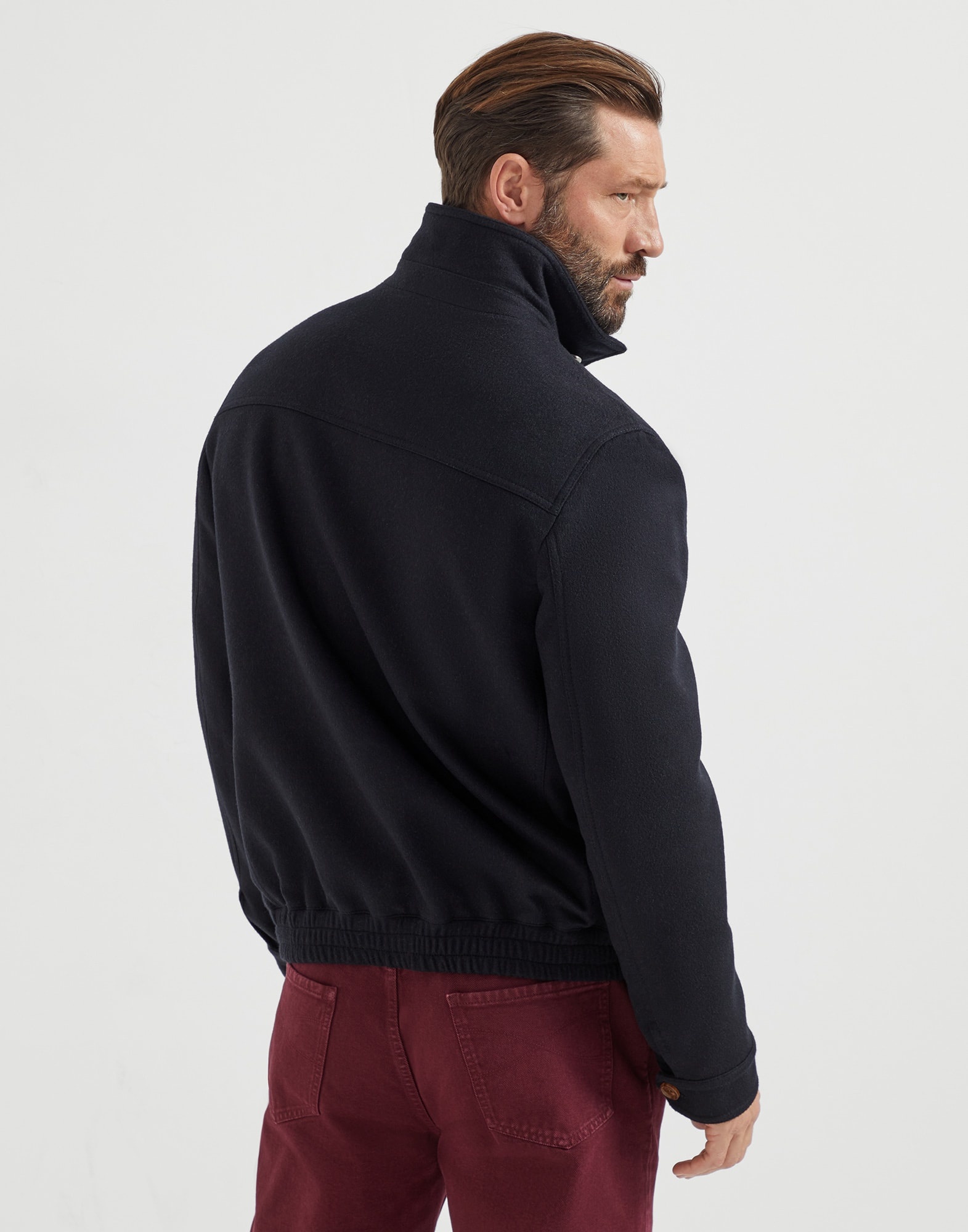 Wool flannel double cloth bomber jacket - 2