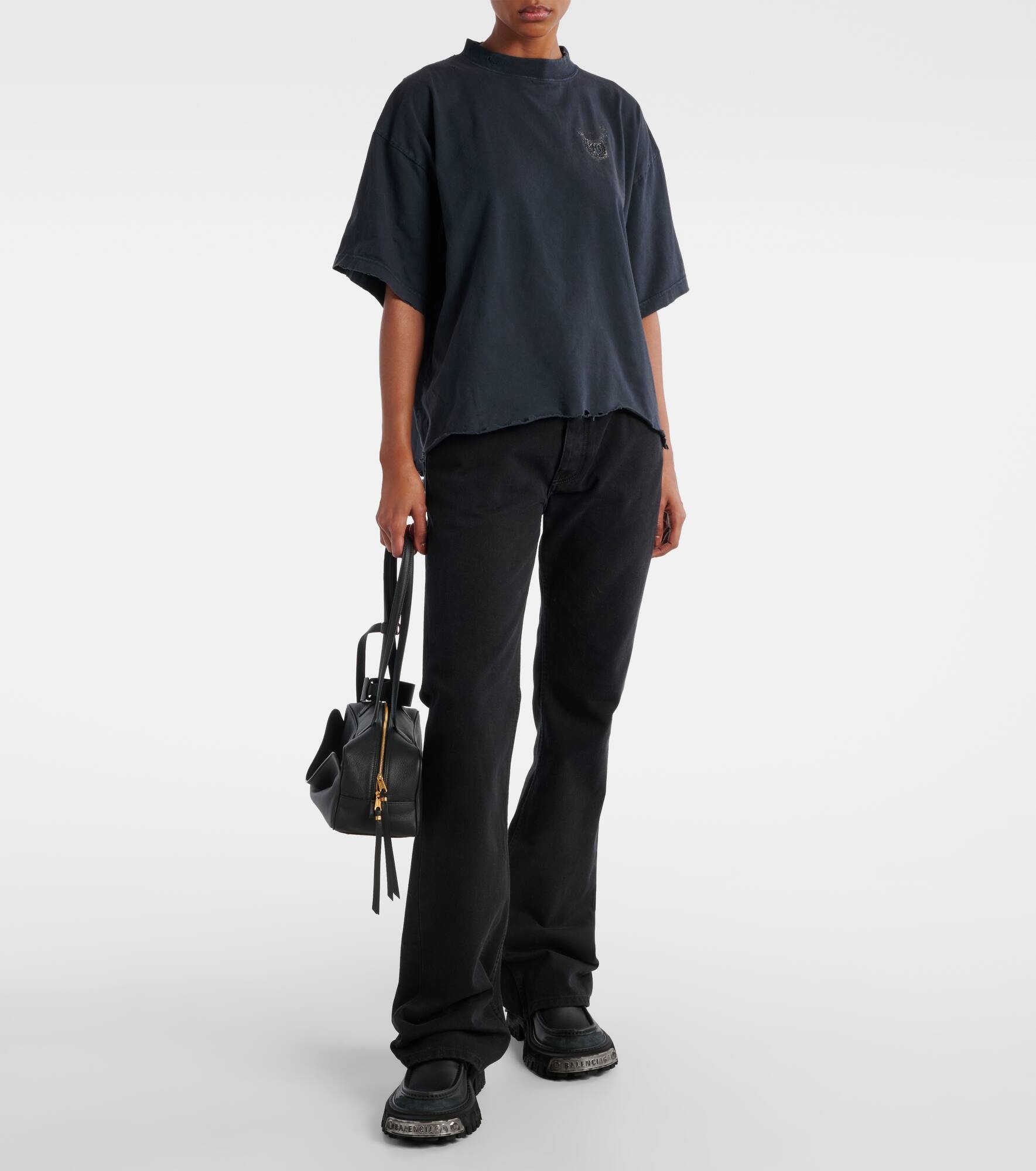 BALENCIAGA Balenciaga Nail Polish cotton T-shirt | mytheresa