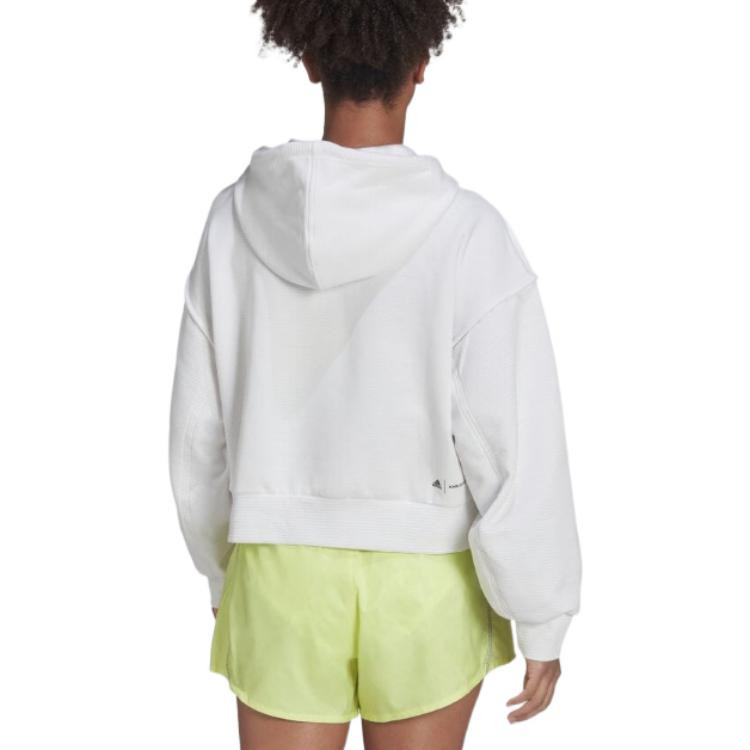 (WMNS) Adidas x Karlie Kloss Hoodie 'White' HB1448 - 3