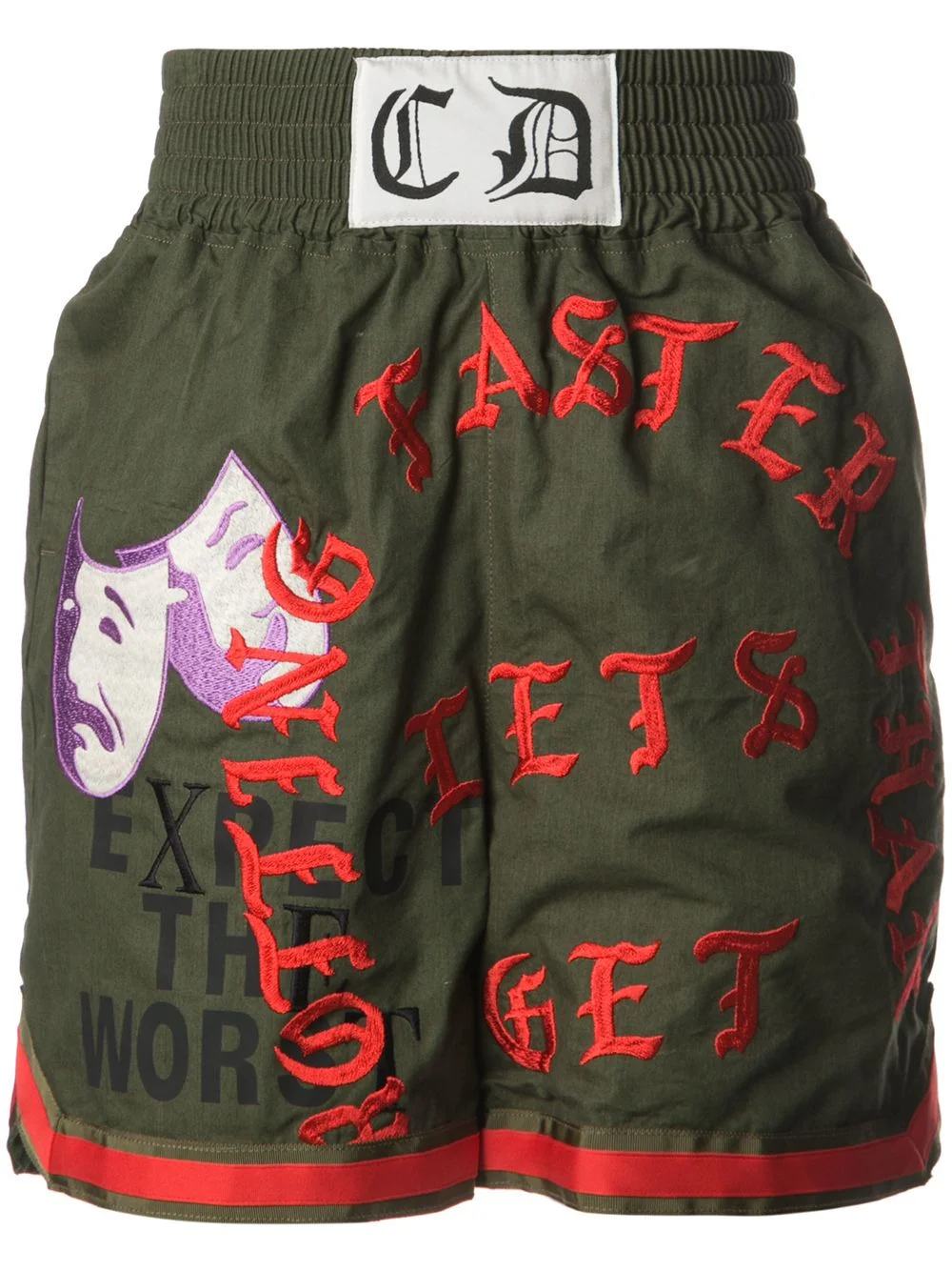 embroidered shorts - 1