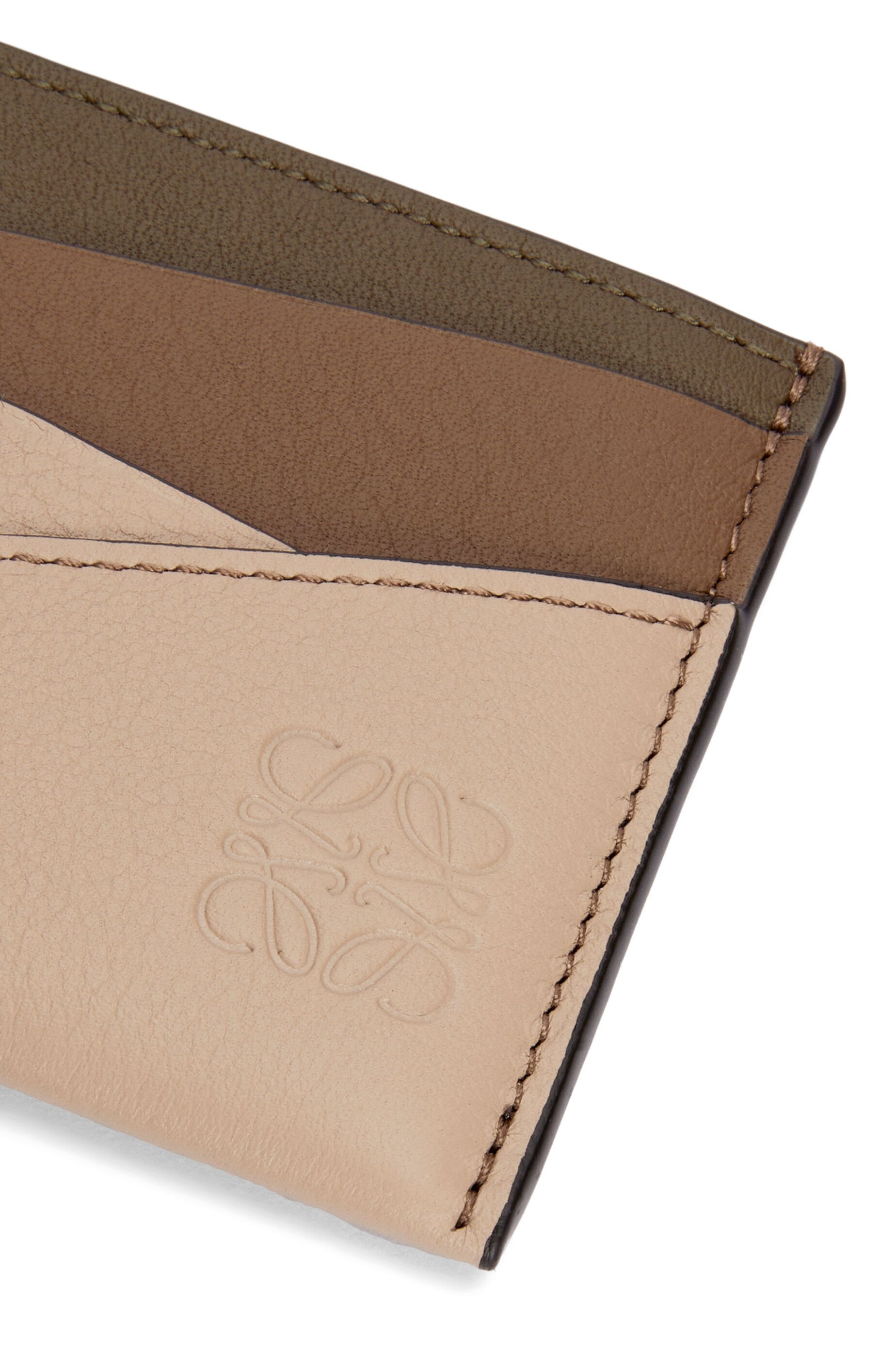Puzzle plain cardholder in classic calfskin - 4