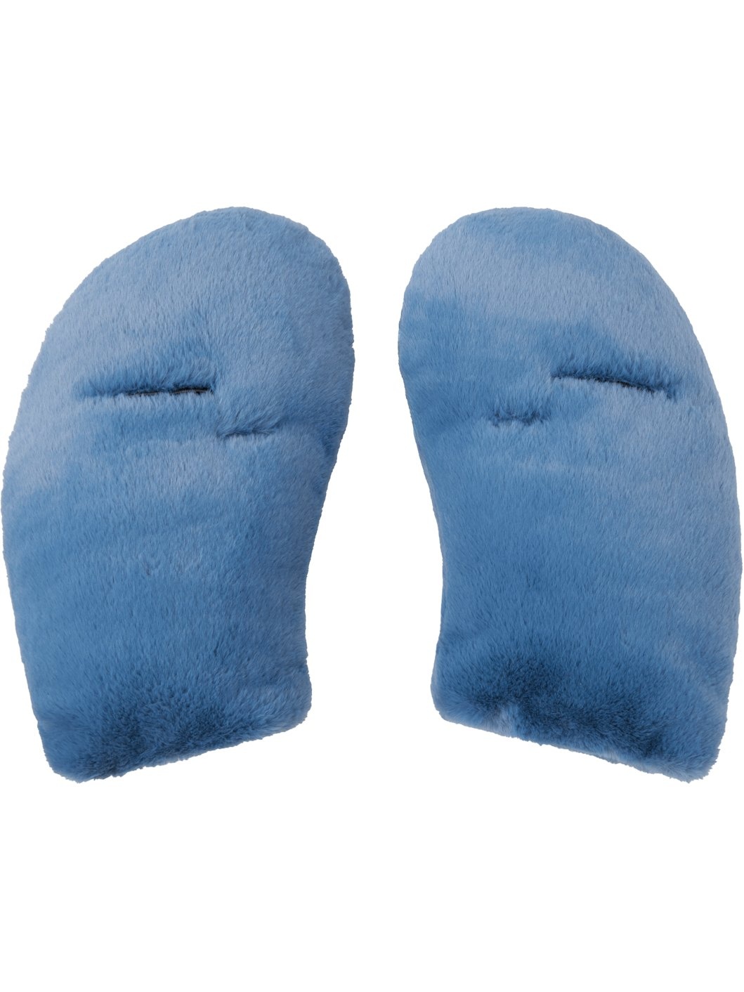 Blue Padded Faux-Fur Mittens - 2