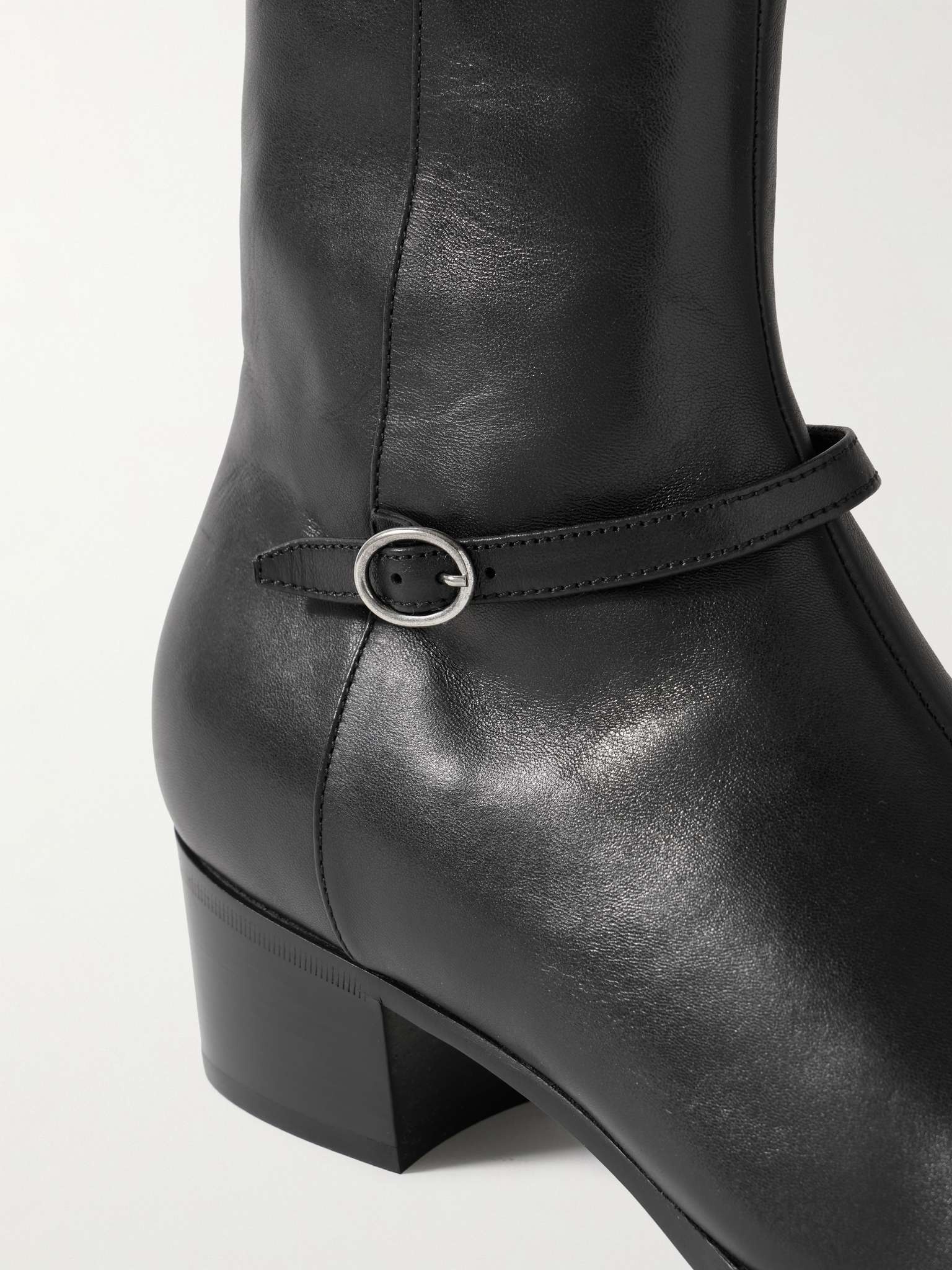 Vlad Buckled Leather Boots - 6