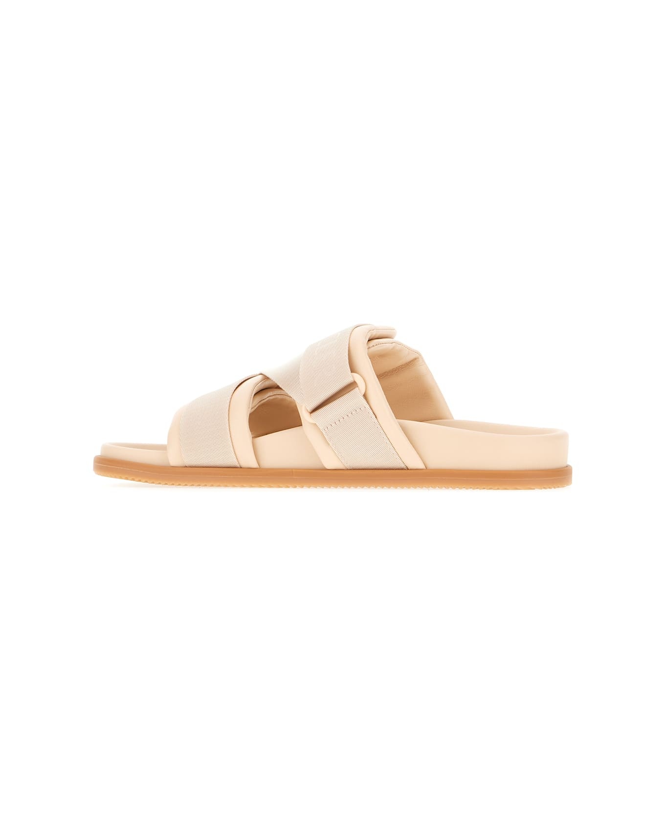 Pink Leather And Fabric Sandals - 3