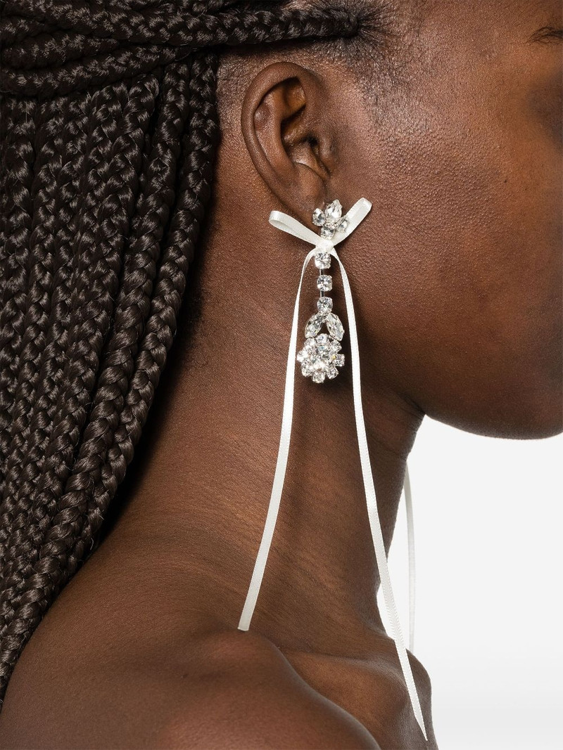 Simone Rocha Bow Ribbon drop earrings outlook