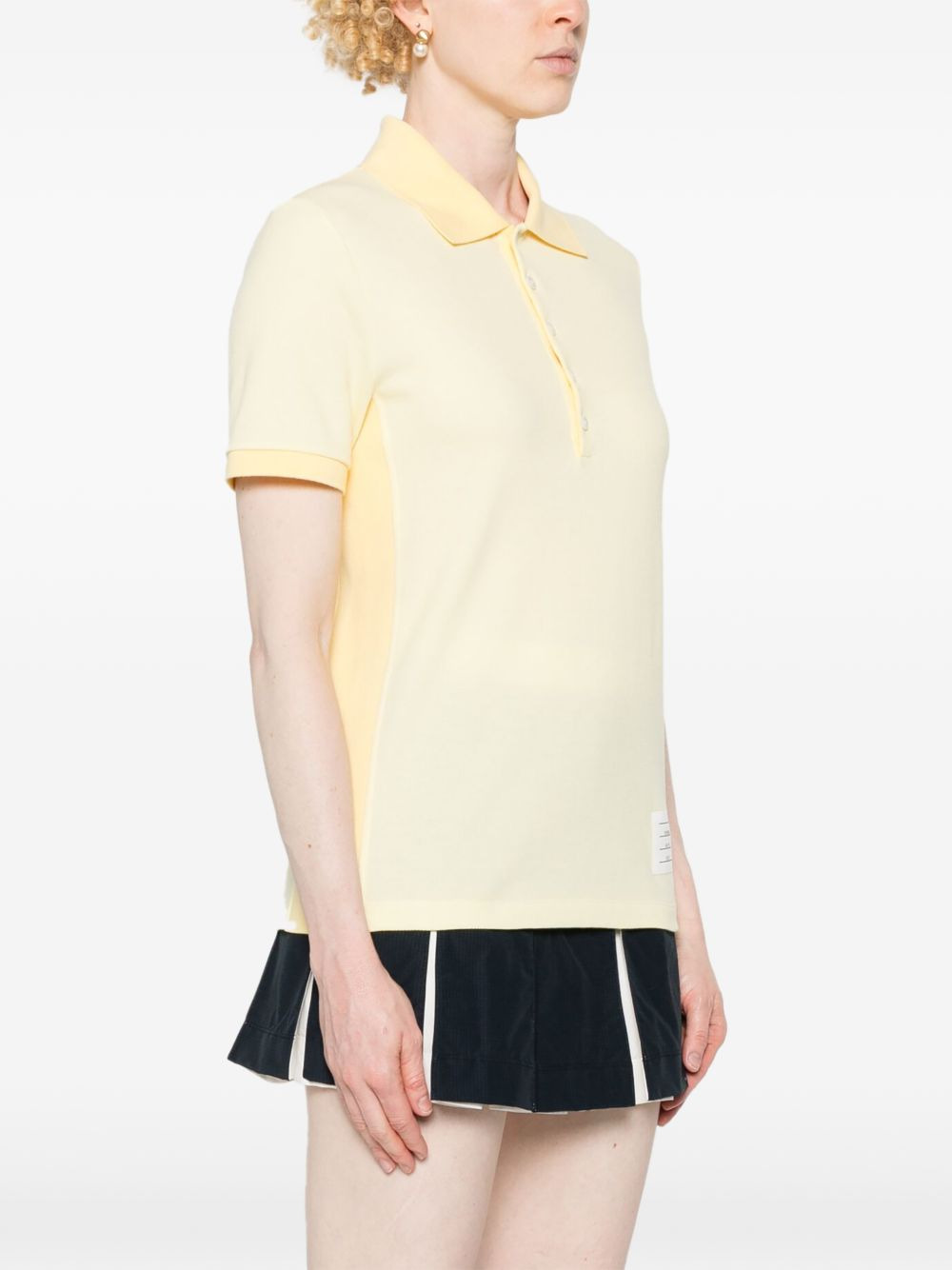 striped logo-patch polo shirt - 3
