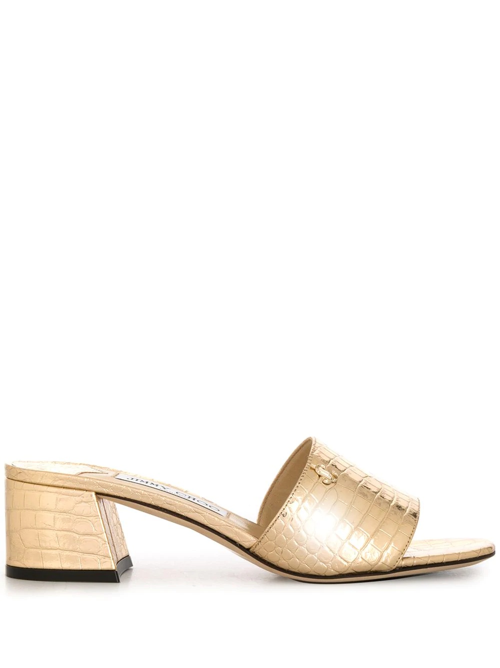 metallic low heel mules - 1