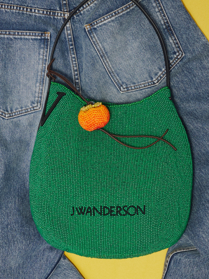 JW Anderson SMALL BEADED BULB BAG IN GREEN outlook