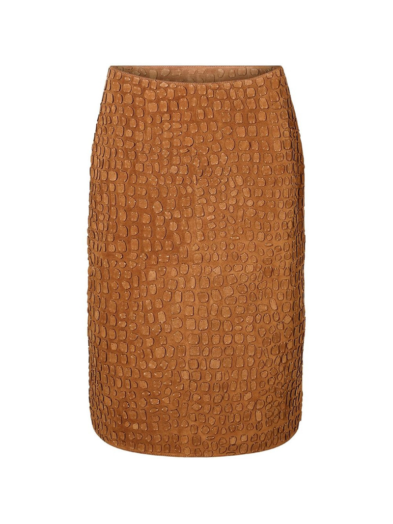 crocodile-effect midi skirt 1