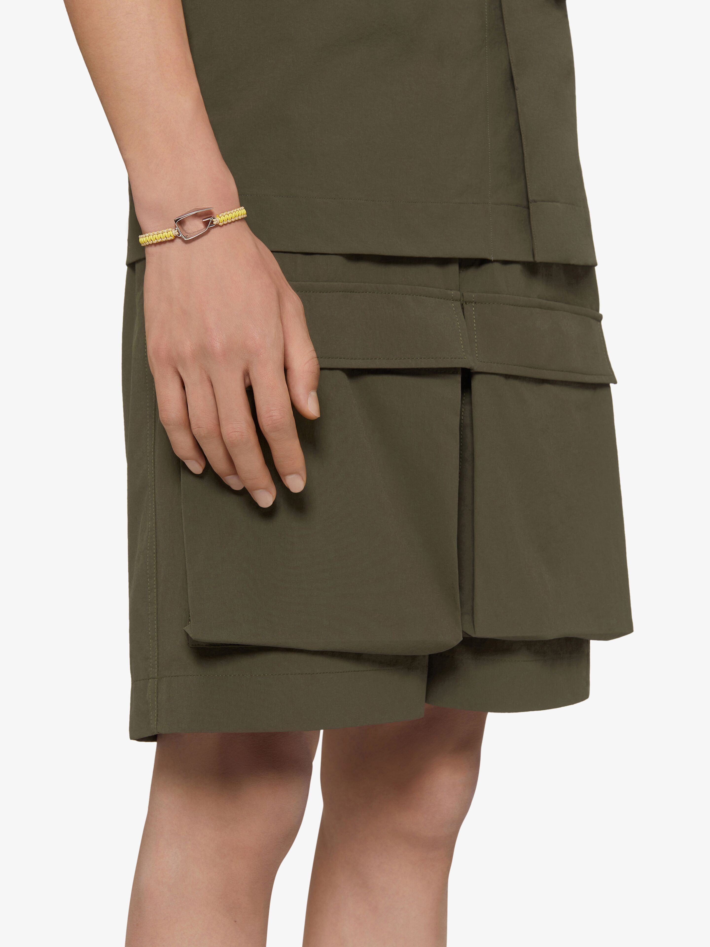 GIV CUT BRACELET IN WOVEN COTTON AND METAL - 3