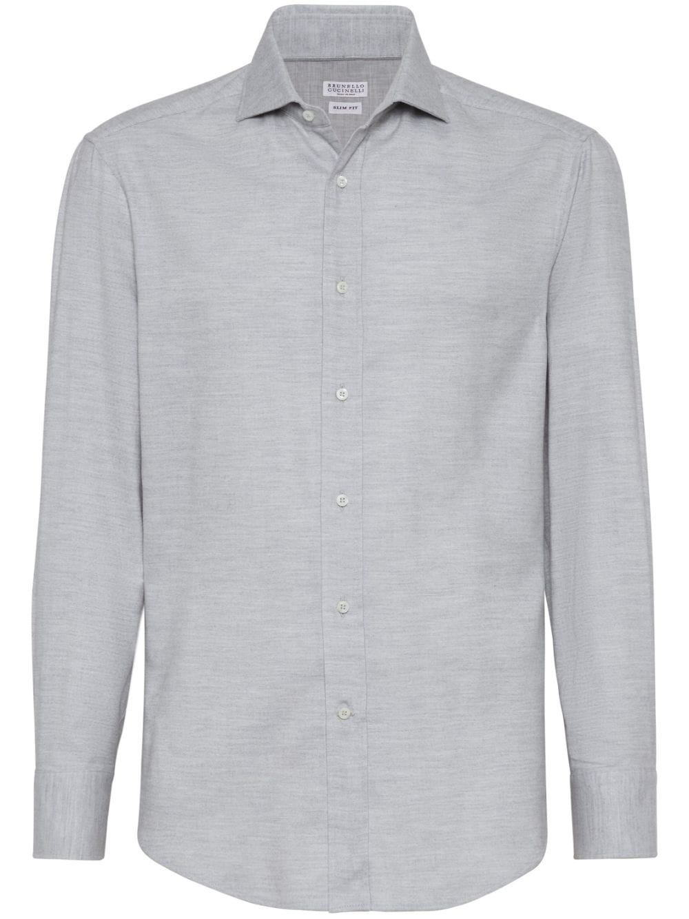 plain long-sleeve shirt - 1