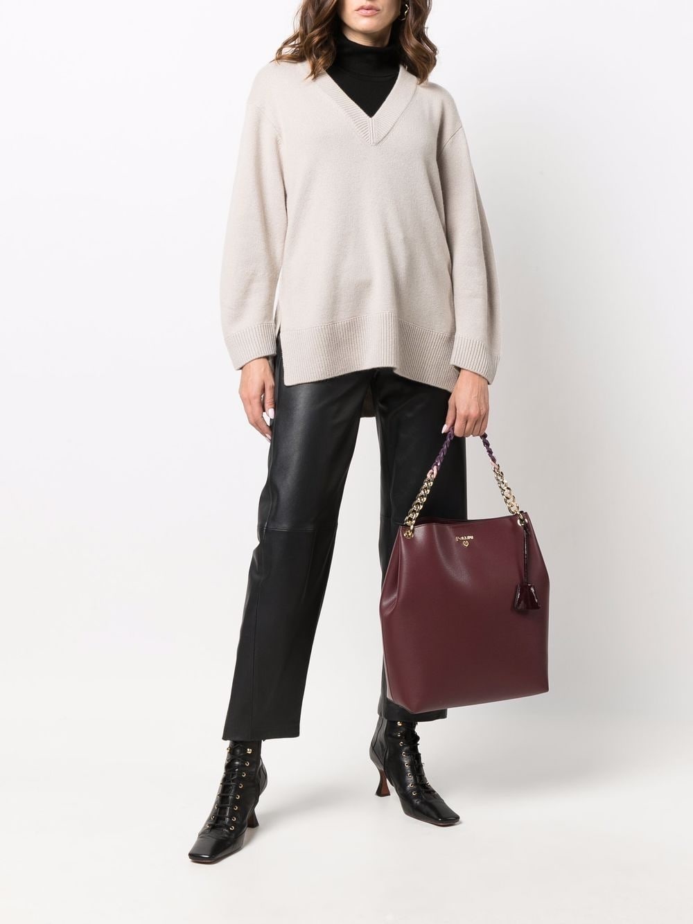 V-neck cashmere jumper - 2