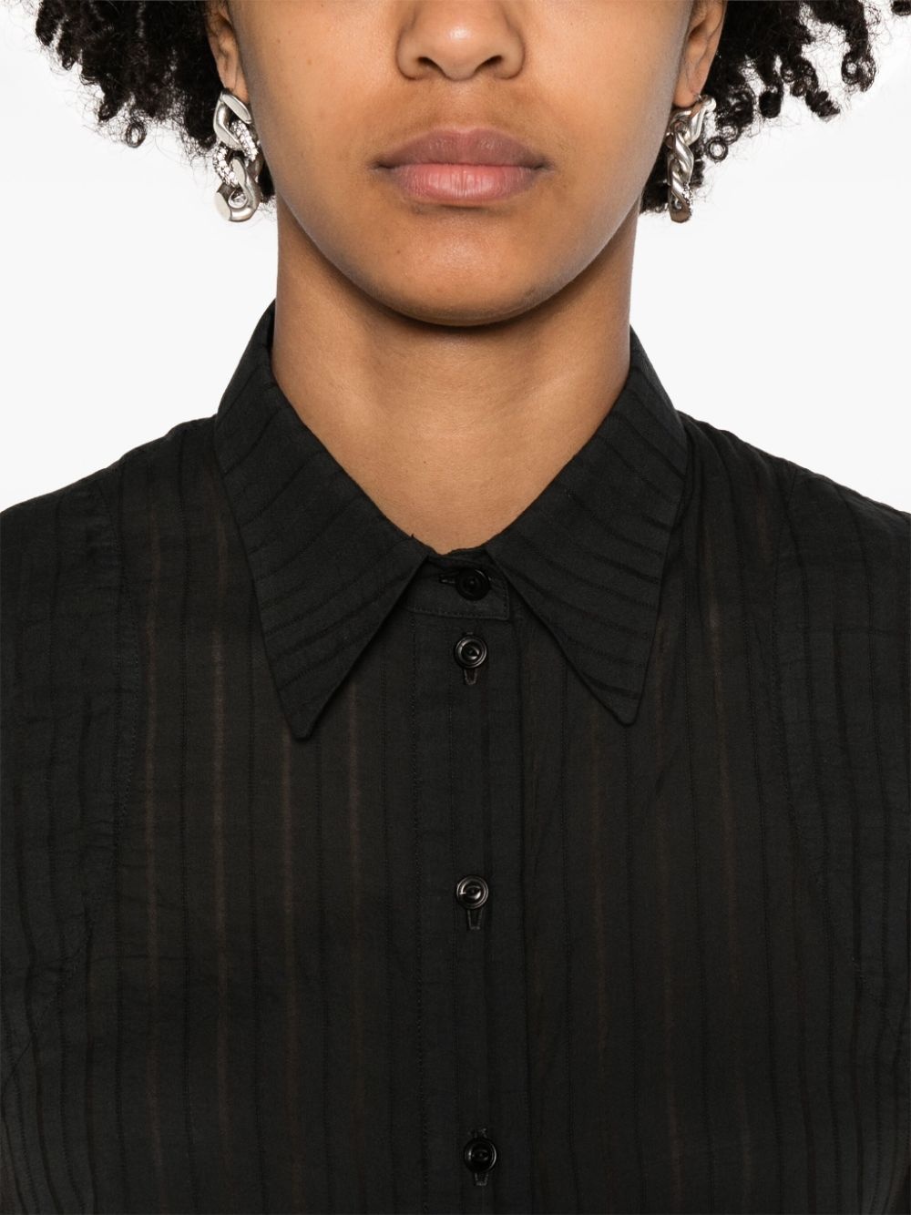 asymmetric striped shirt - 5