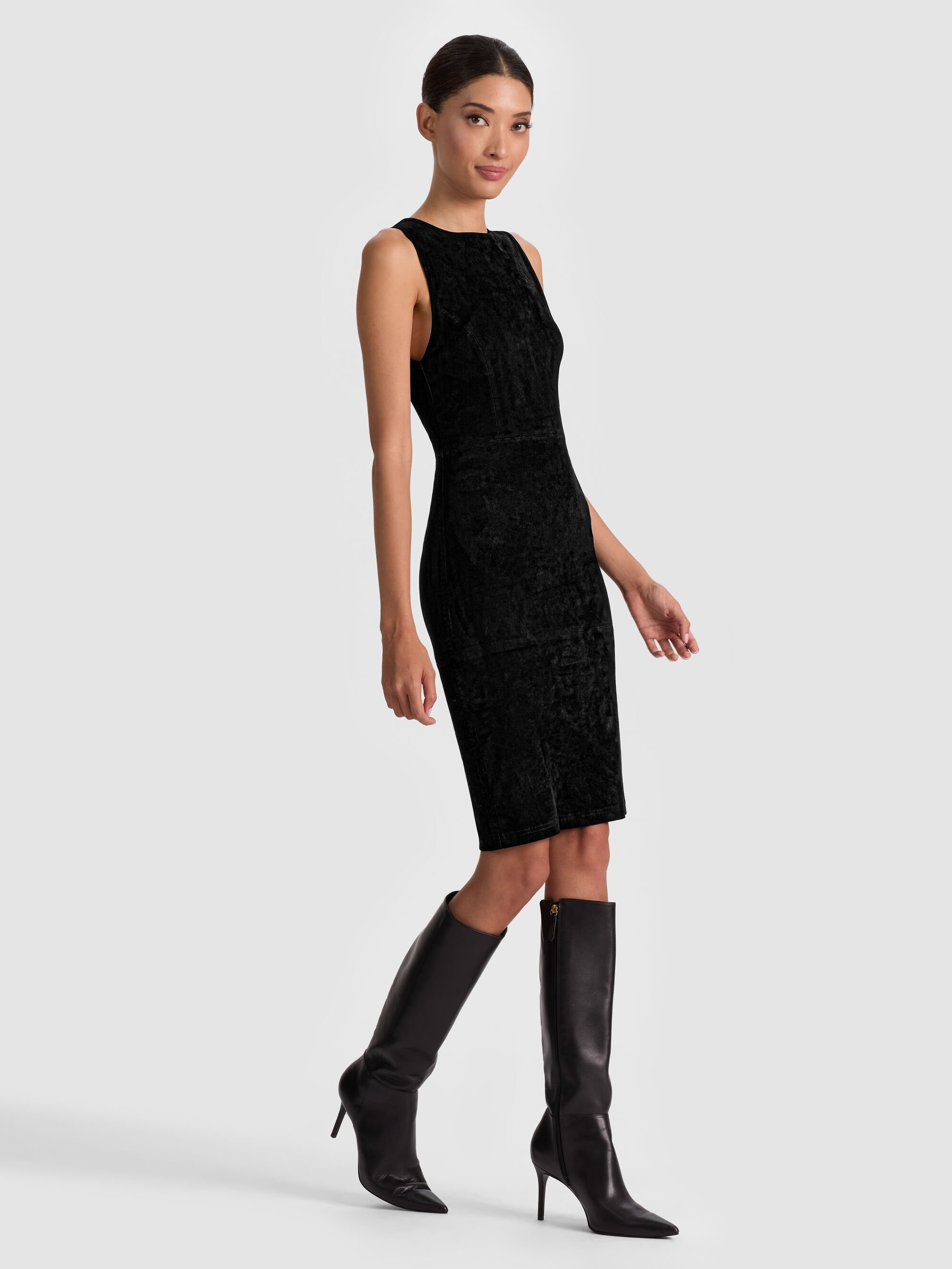 DELORA SUEDE MIDI DRESS - 6