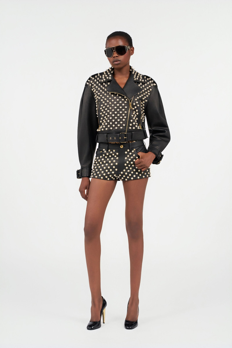 Roberto Cavalli Leather Bomber Jacket outlook