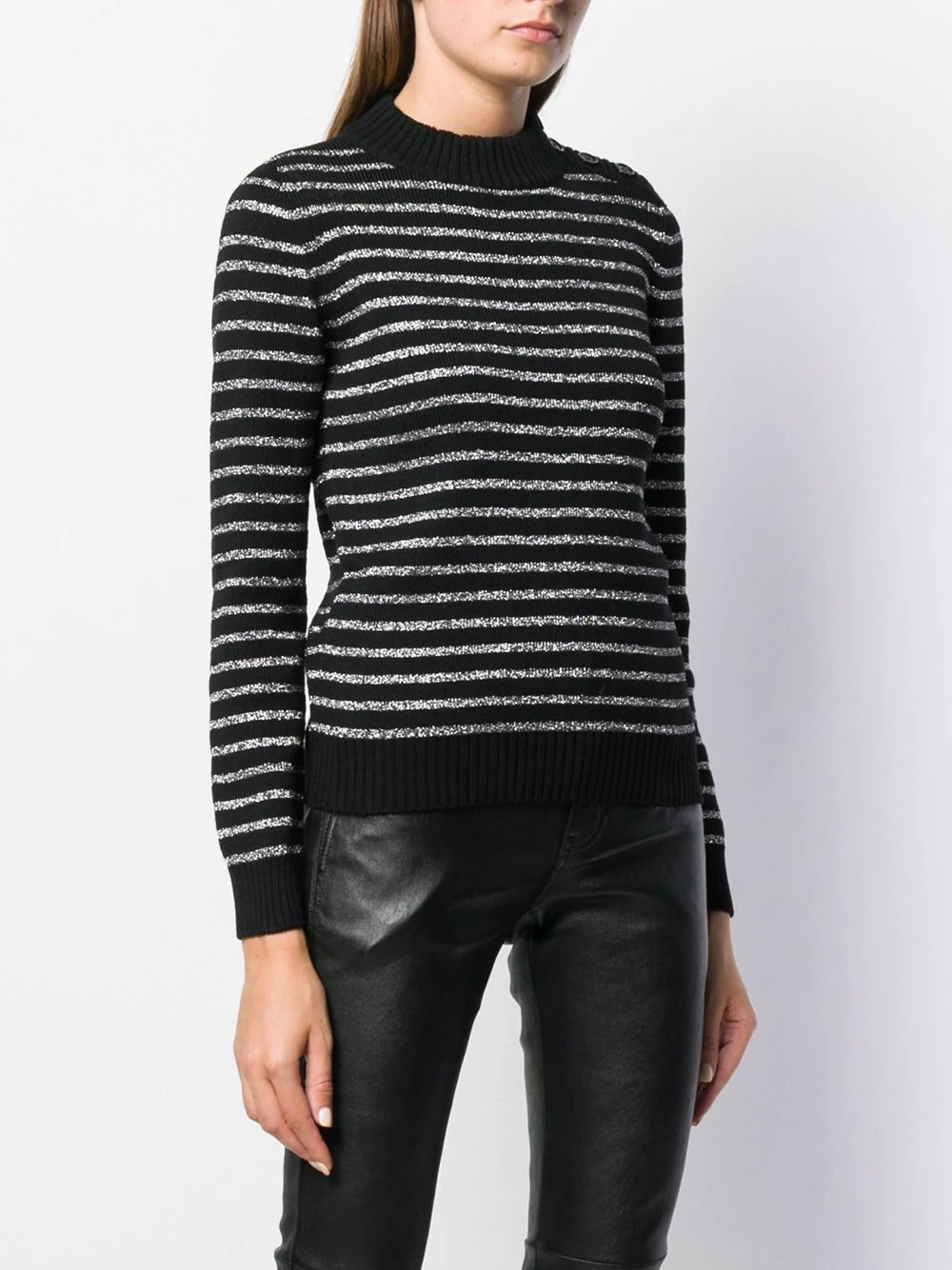 metallic stripes jumper - 3