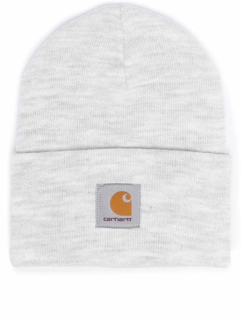 logo-patch knitted beanie - 1