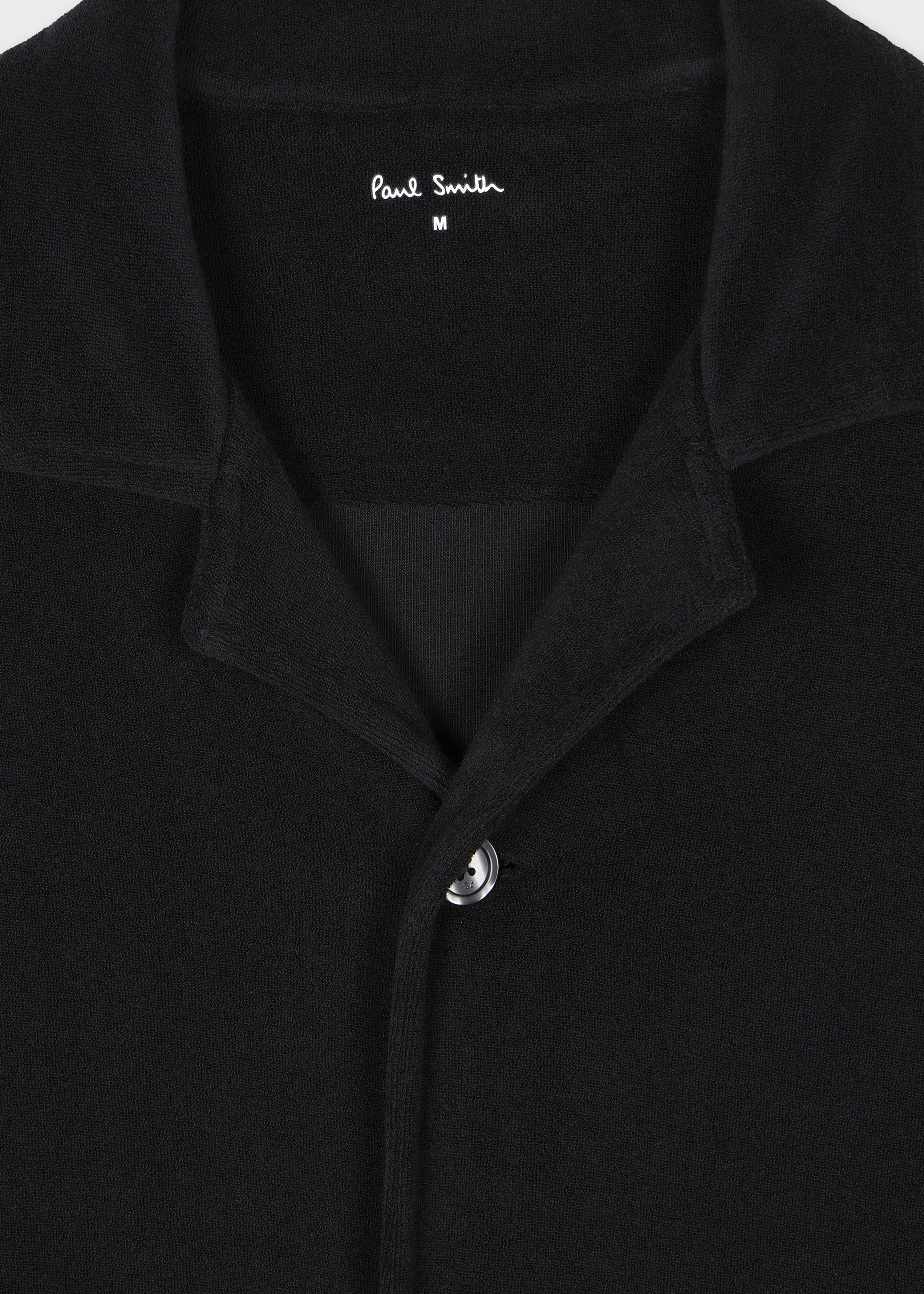 Black Towelling Lounge Shirt - 2