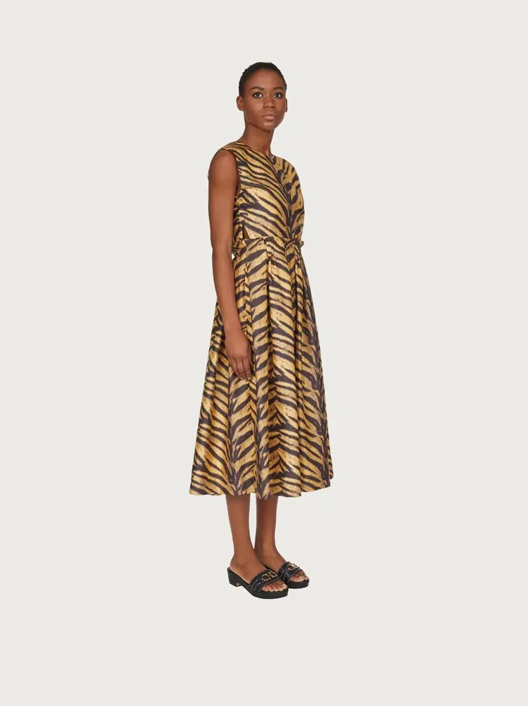 SLEEVELESS ANIMAL PRINT DRESS - 7