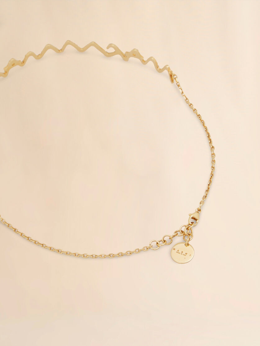 RHINESTONE PAVÉ MARNI SYMBOL CHOKER NECKLACE - 3