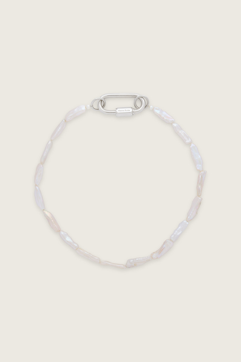 Carabiner Pearl Necklace 1