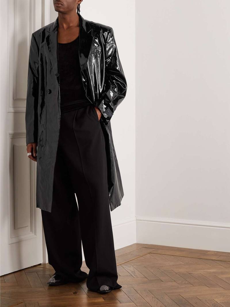 Double-Breasted Coated-Cotton Coat 5