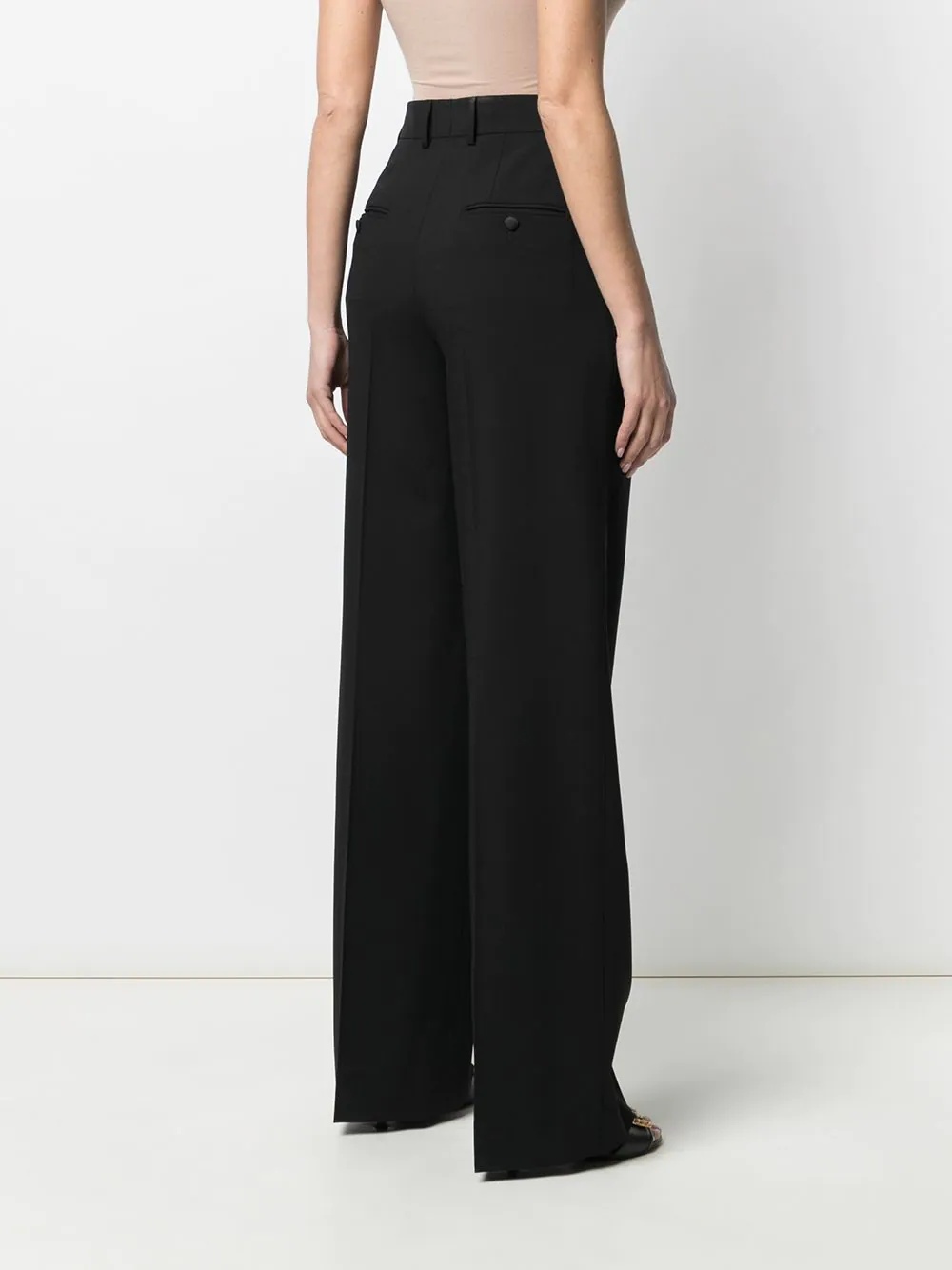 high-waisted wide-leg trousers - 4