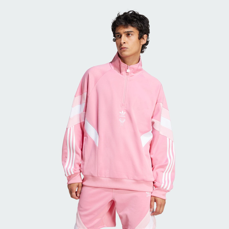adidas Inter Miami CF Originals Half-Zip Crew Sweatshirt outlook