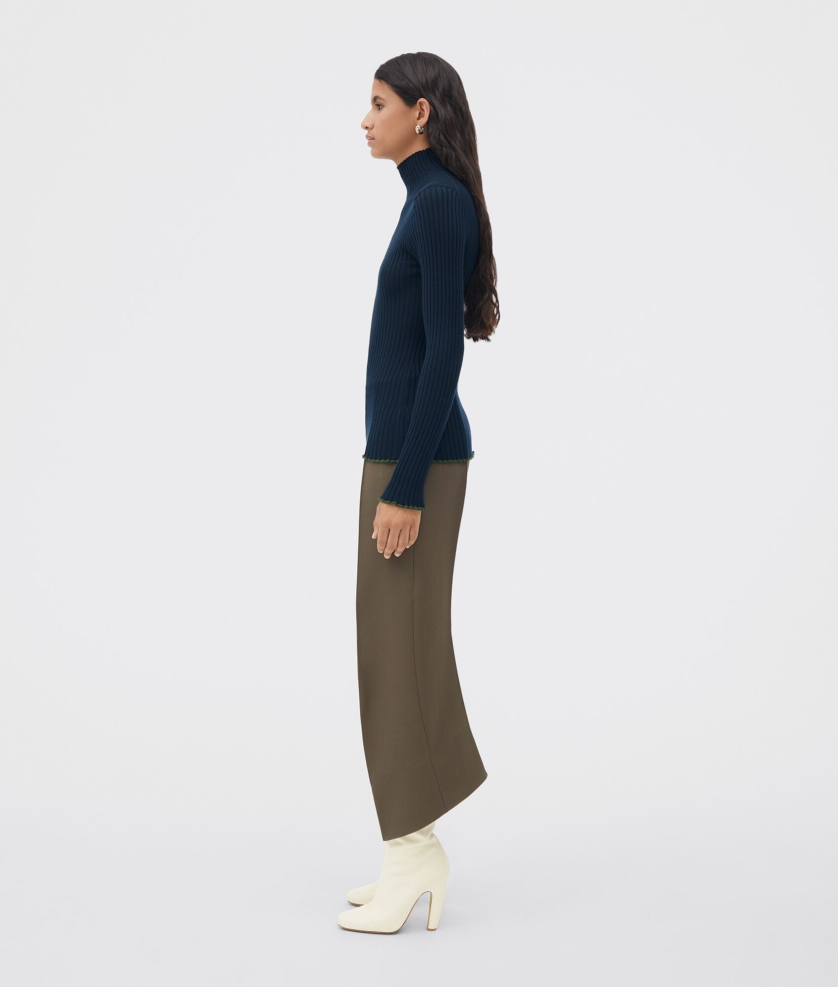 lightweight cashmere and silk ribbed jumper - 2