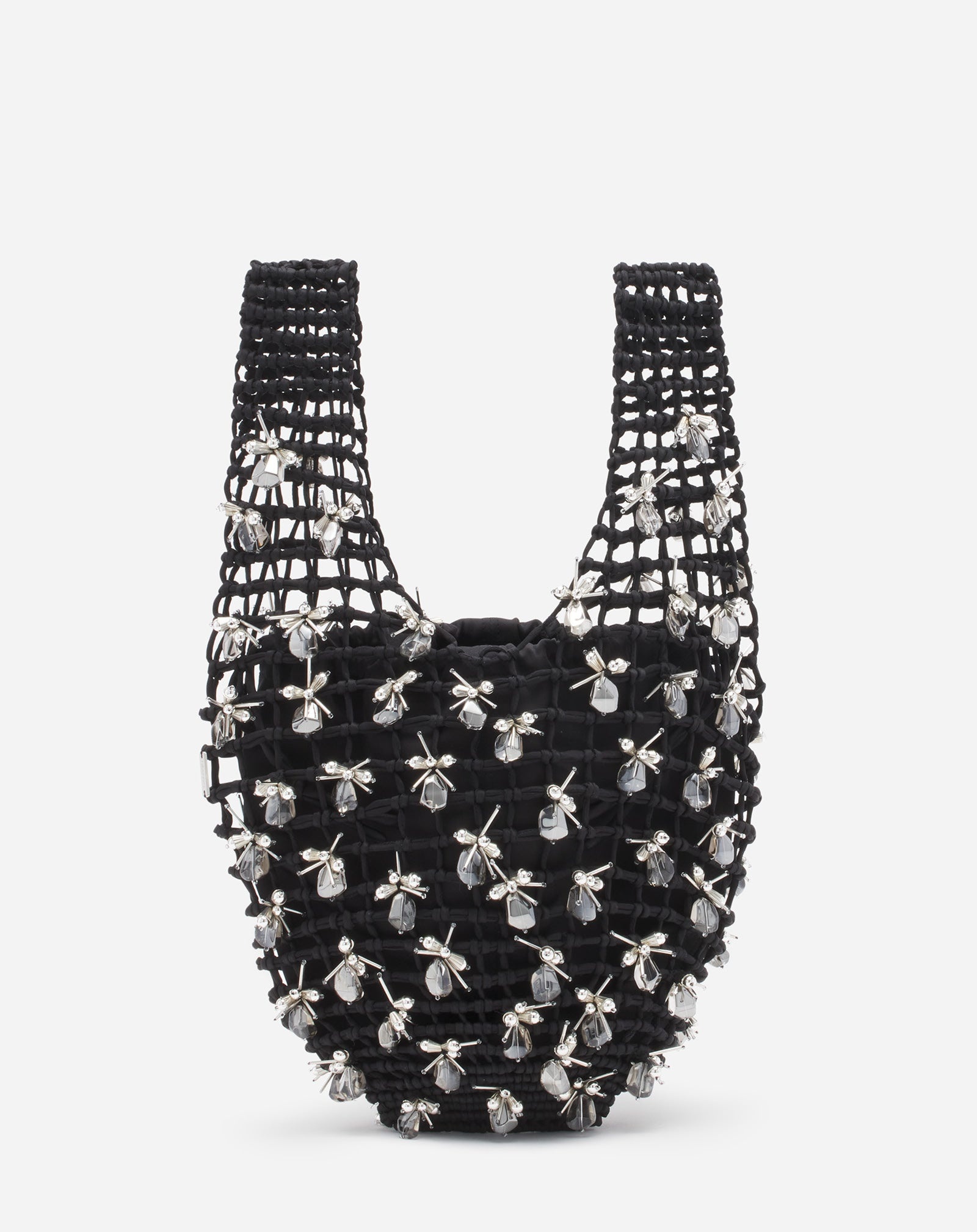 MACRAME BY LANVIN EMBROIDERED SATIN BAG - 1