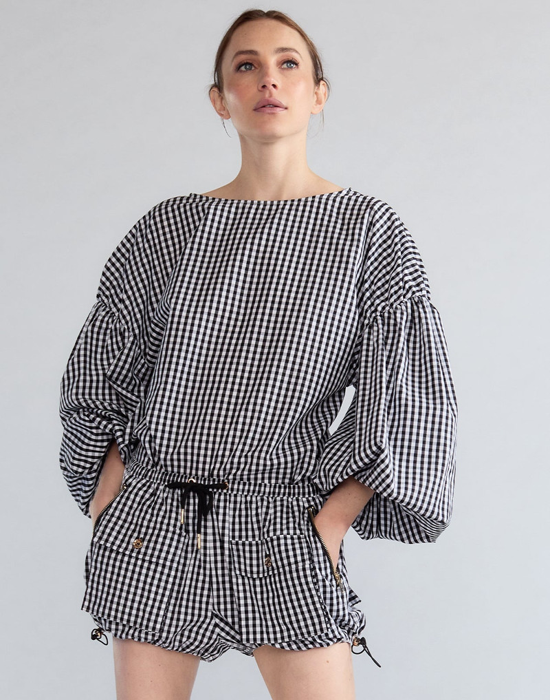 Geneva Gingham Cargo Shorts 1