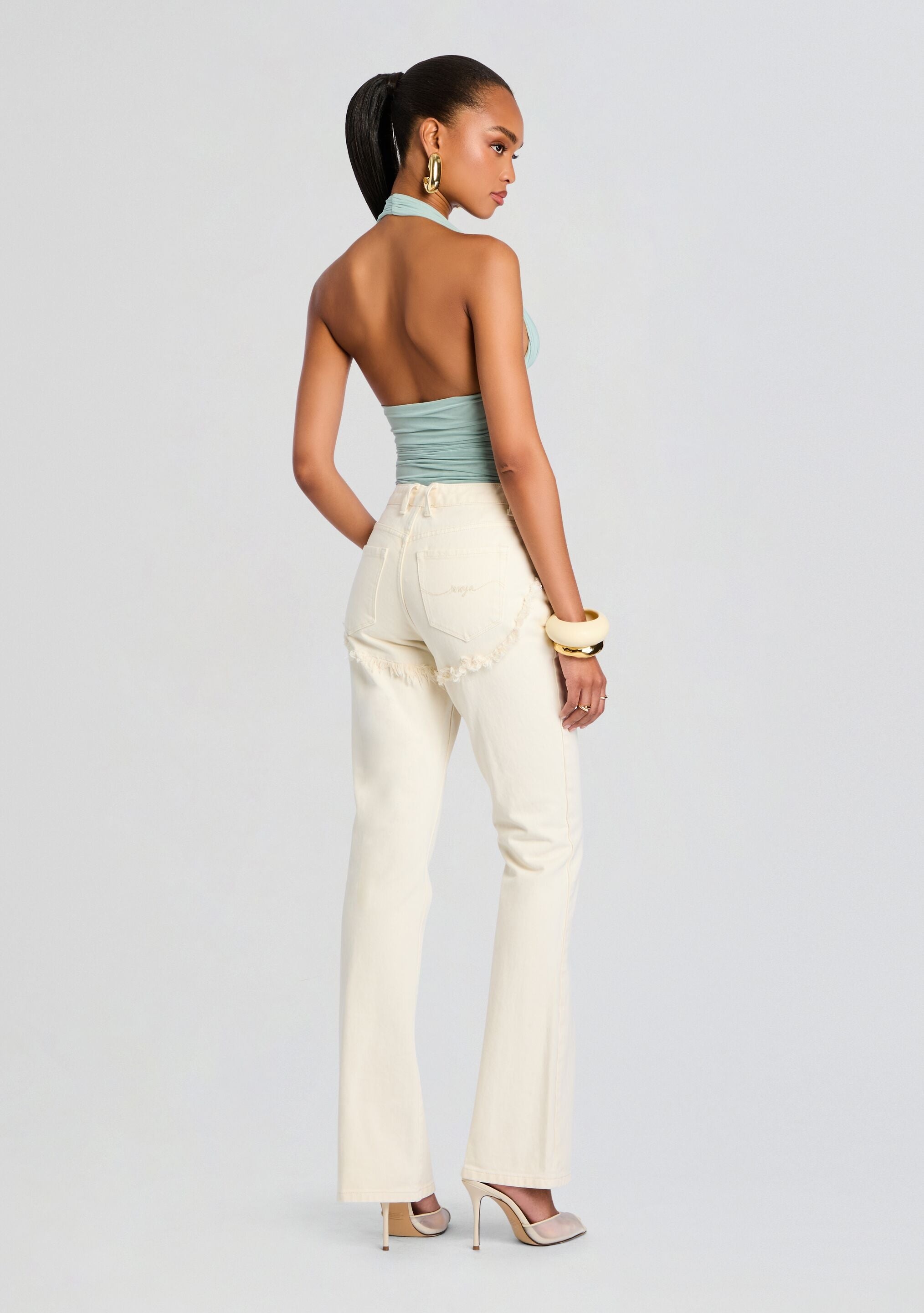DAHLIA FRAYED BOOTCUT JEAN - 4