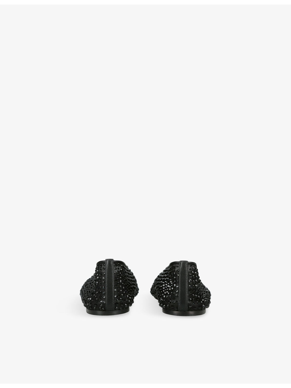 Luna Rhinestone-Embellished Mesh Ballet Flats - 4