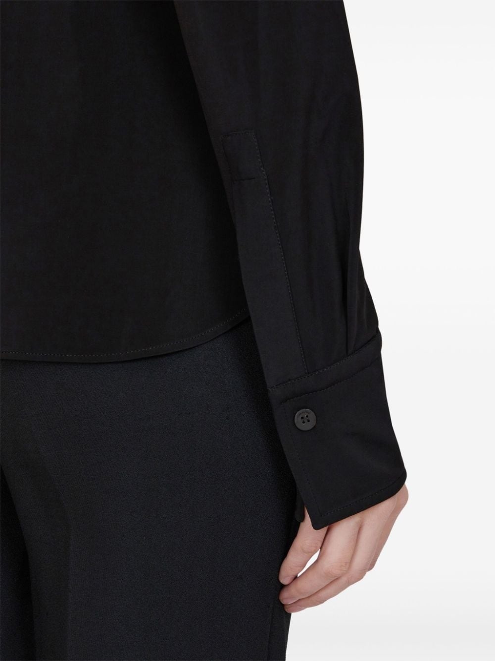 studded-collar jersey shirt - 5