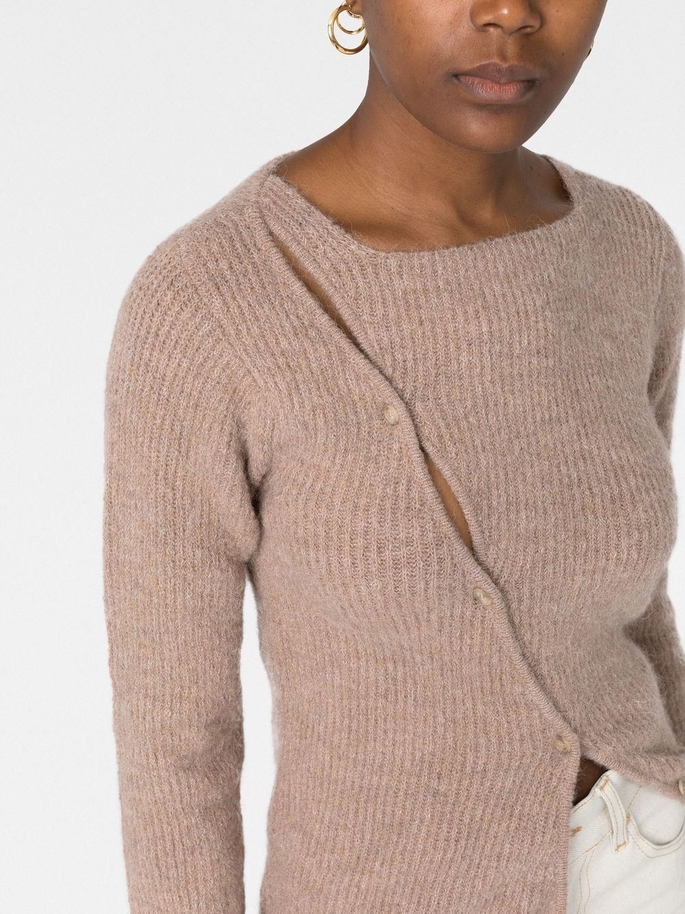 La Maille Pau asymmetric cardigan - 5
