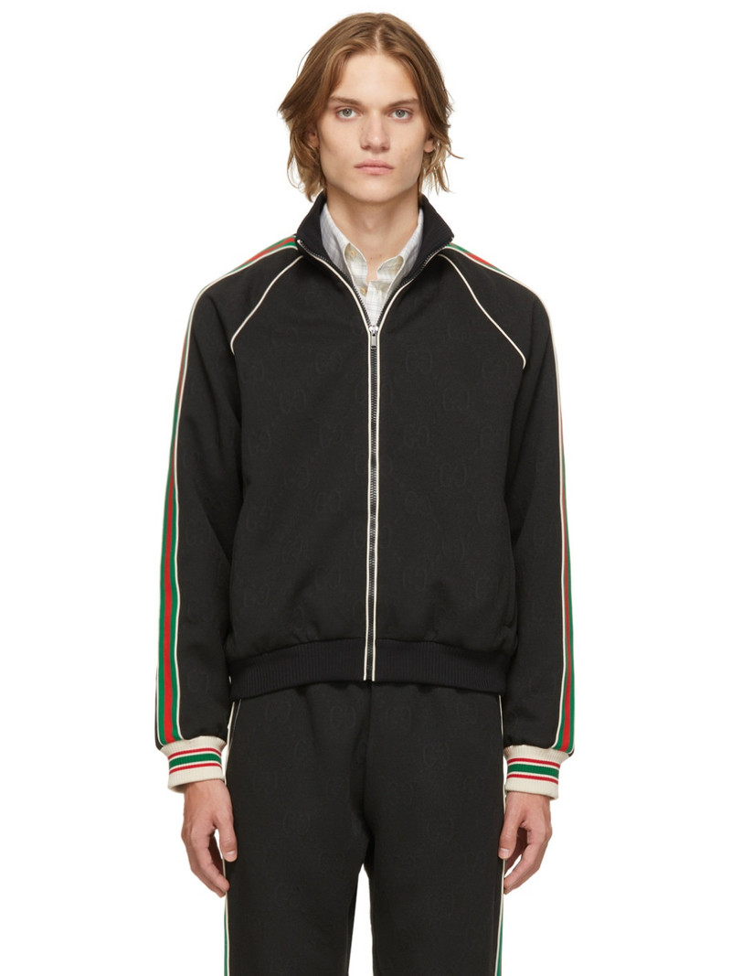 Black Jacquard GG Jacket - 1