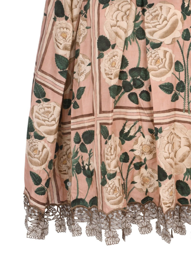 embroidered-hemline print blouse 4