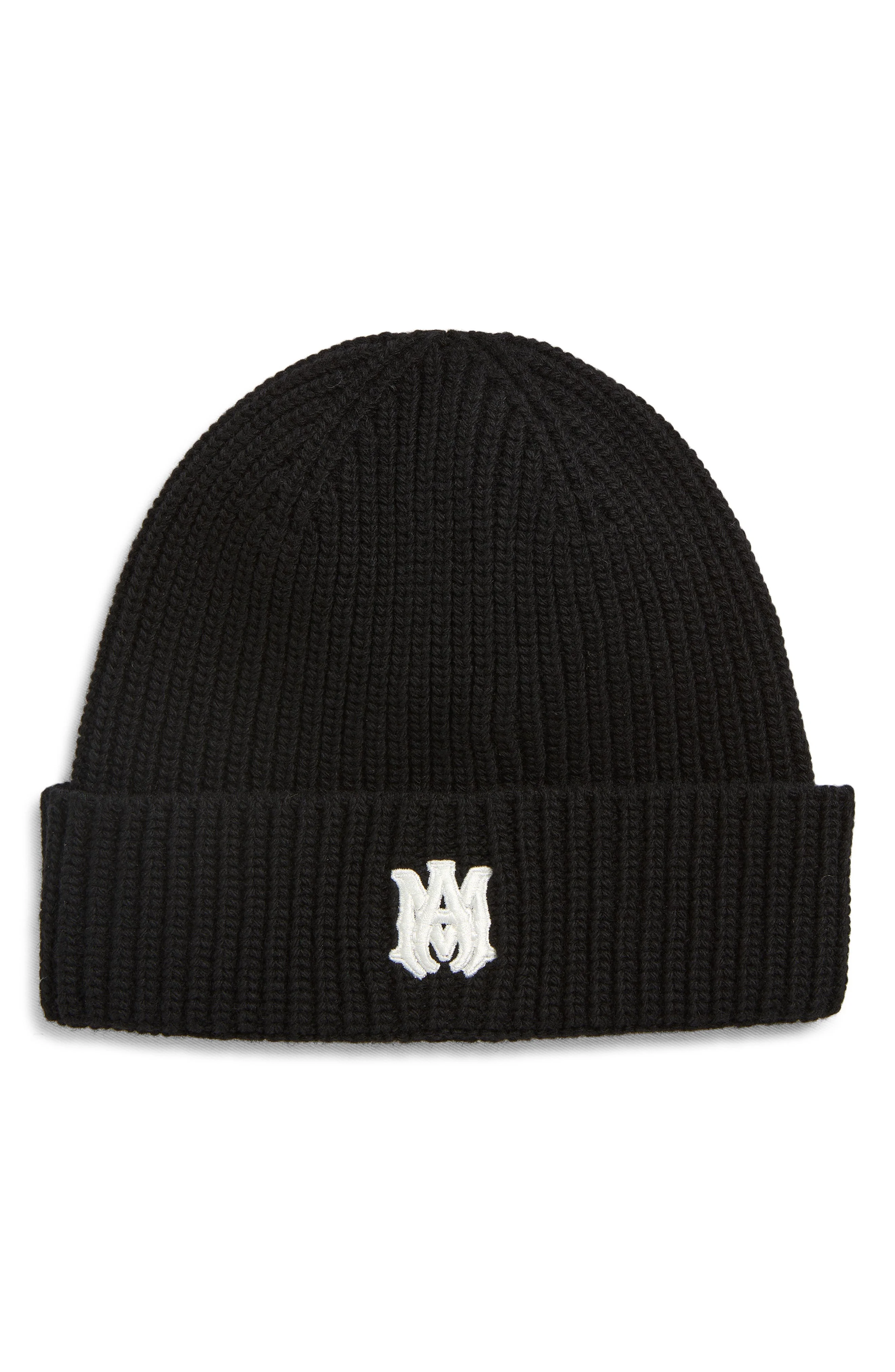 AMIRI MA Wool Beanie in Black at Nordstrom - 1